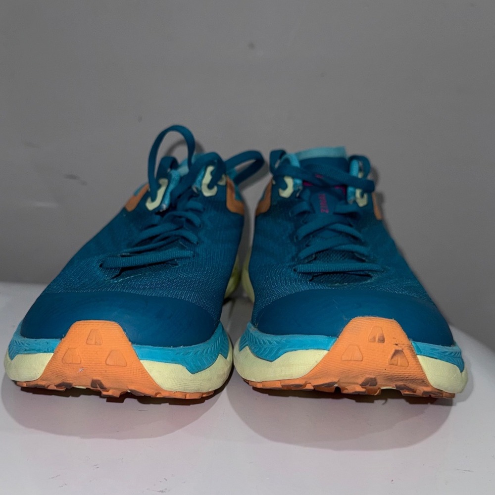 Hoka Zinal Trail Running Shoes Womens 8.5B Teal Orange Good Hiking Outdoors - Picture 4 of 12